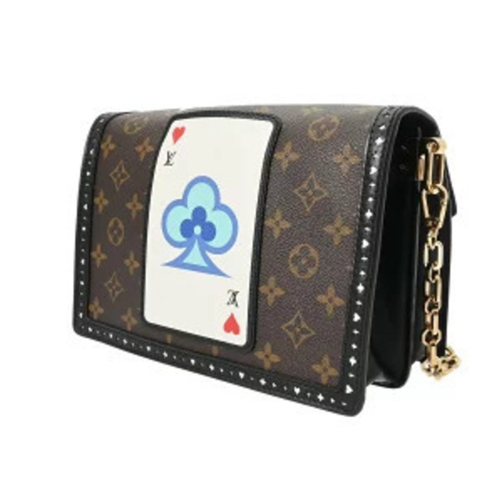 Louis Vuitton Game Bag Brown Shoulder Canvas Dauphine Monogram On